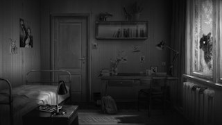 Комната Антона в окно которой смотрит Сова